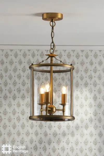 Marble Hill Aged Brass & Glass Pendant