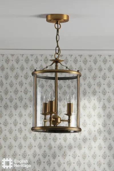 Marble Hill Aged Brass & Glass Pendant
