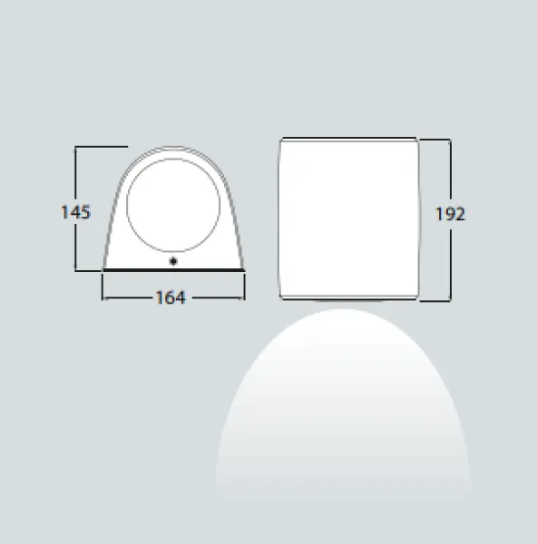 Marta 160mm Large Downlight in Black