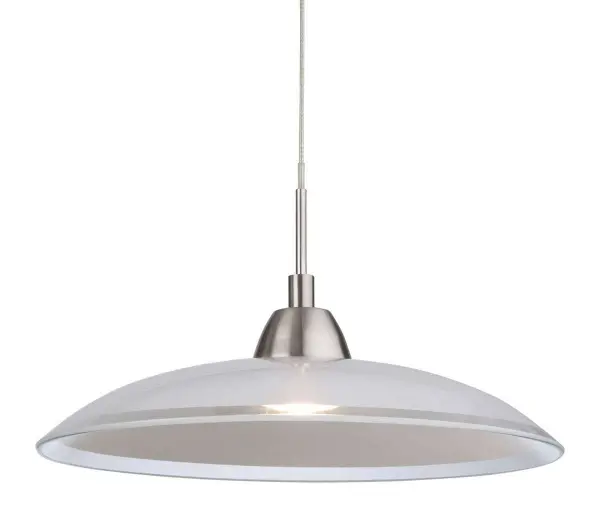 Modern Art Deco Brushed Steel Hanging Ceiling Pendant Light