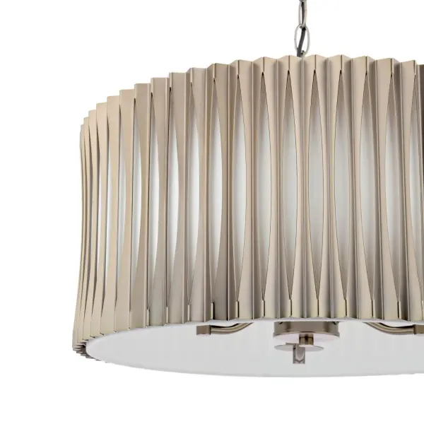 Netra 3 Light Satin Bronze & Ivory Pendant
