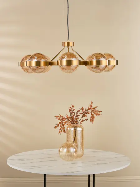 Ophira Antique Gold 8 Light Ceiling Pendant