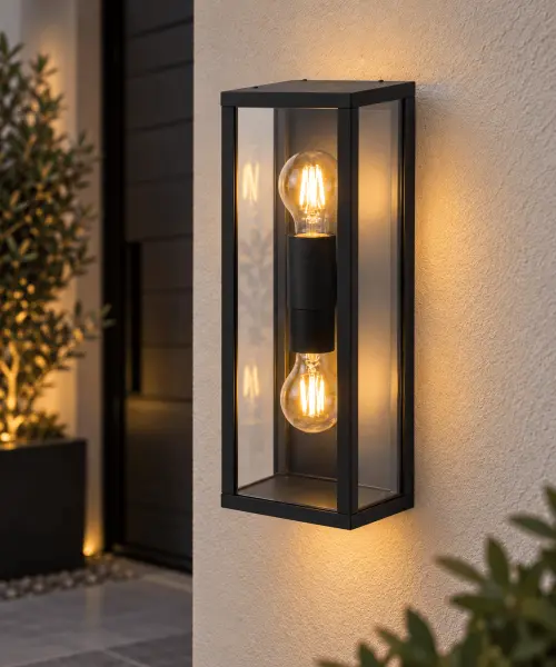 Parker Double Black Wall Light
