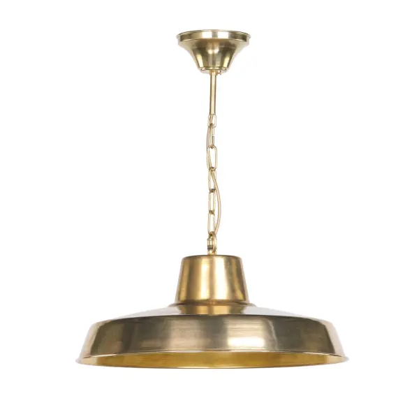 Penzance Natural Brass Outdoor Pendant IP23
