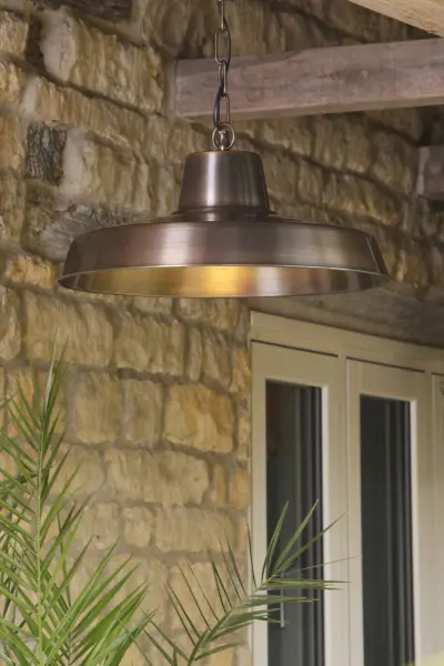 Penzance Antique Brass Outdoor Pendant IP23