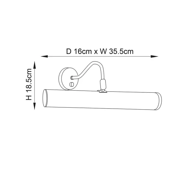 Turner Brass Picture Light 355mm