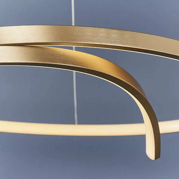 Rafe LED Pendant in Matt Brushed Gold Finish