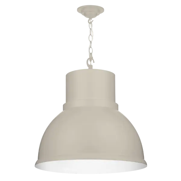 Shoreditch Large Smoke Blue & Brushed Chrome Pendant