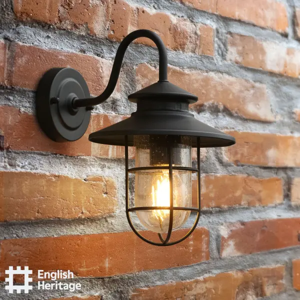 Stables Matt Black Outdoor Wall Light