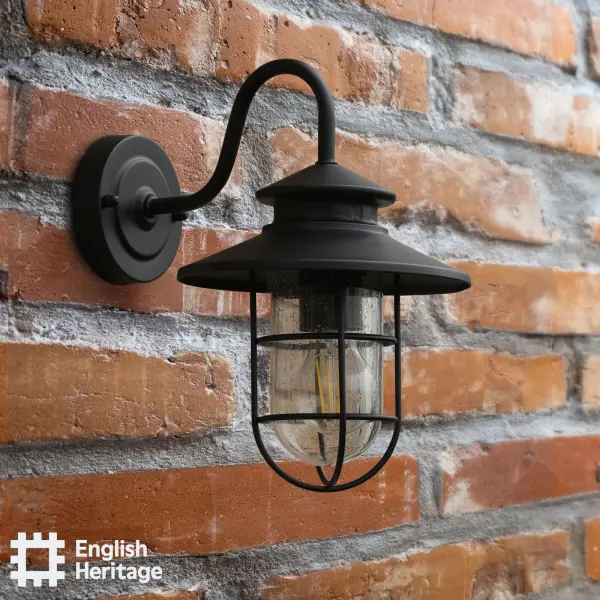 Stables Matt Black Outdoor Wall Light