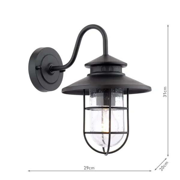 Stables Matt Black Outdoor Wall Light