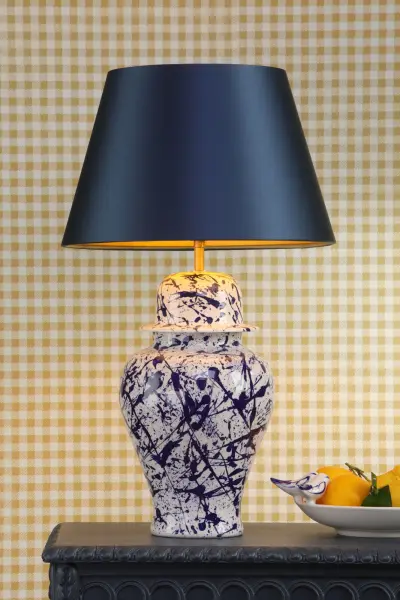 Studio Ceramic Blue Table Lamp Base Only