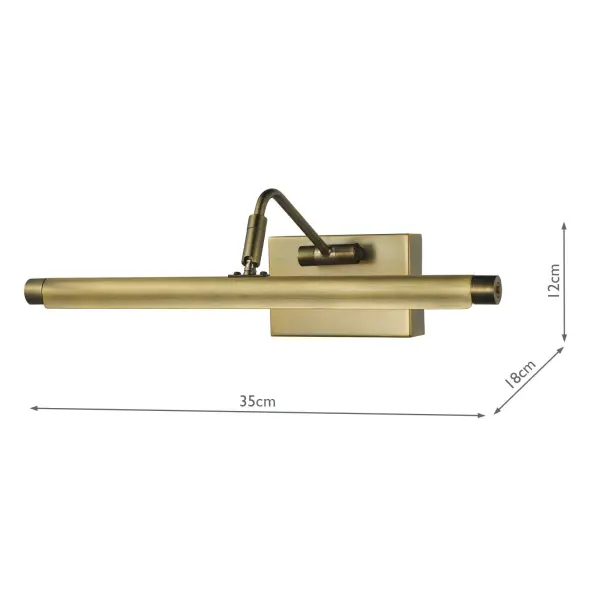 Tyrus 35cm Brushed Bronze LED Picture Light