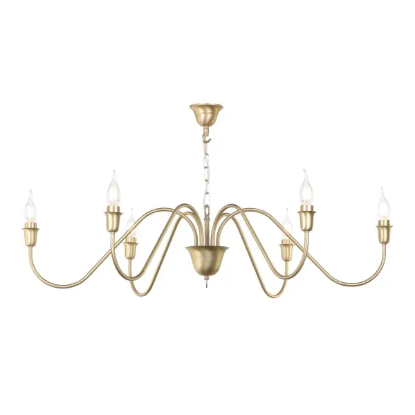 Uppsala 6 Light Brushed Brass Ceiling Pendant Fitting Only