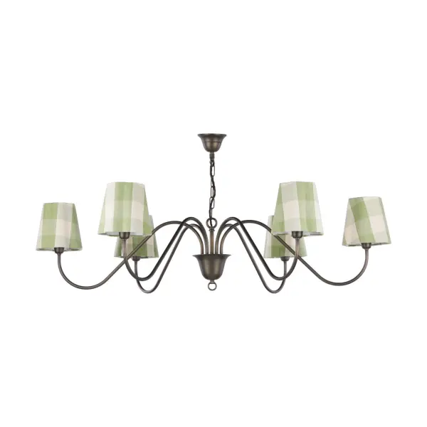 Uppsala 6 Light Antique Brass Ceiling Pendant Fitting Only