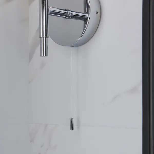 Natori Modern Single Wall Light in Polished Chrome