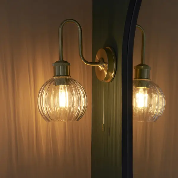 Kendall Gold Arch Wall Light IP44