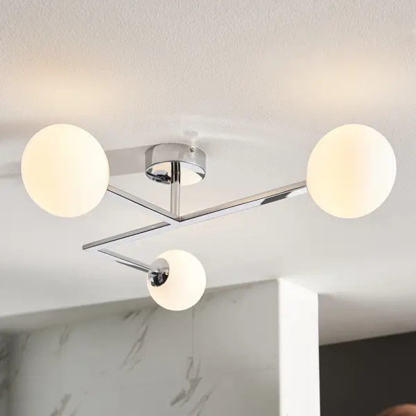 Spa Chrome 3 Light Semi Flush