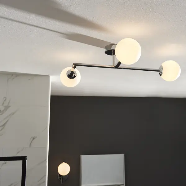 Spa Chrome 3 Light Semi Flush