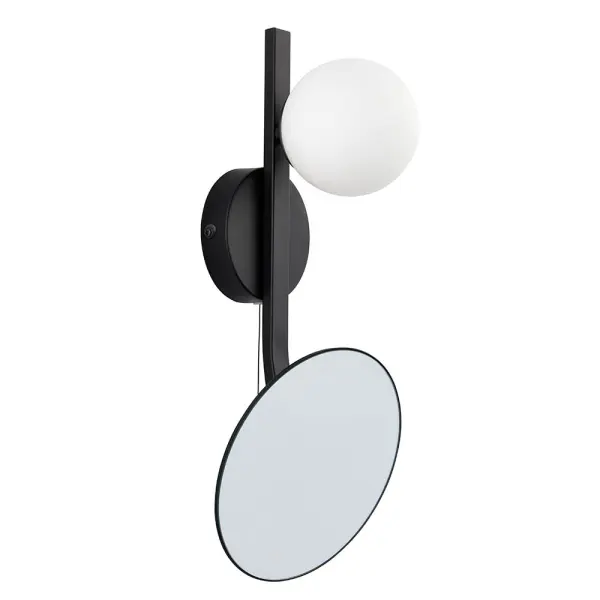 Black Opal Wall Light C/W Mirror IP44