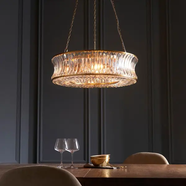 Alice Brass 6 Light Chandelier