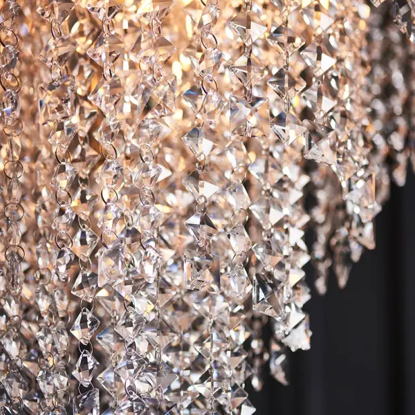 Ellie 7 Light Tiered Polished Nickel Crystal Pendant