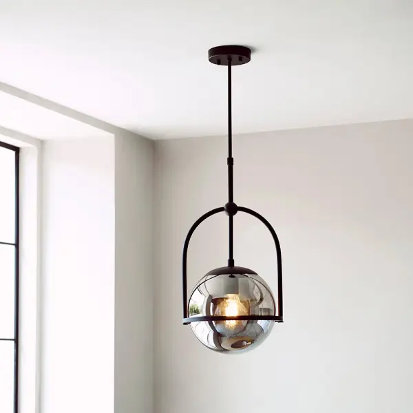 Erin Single Black Pendant C/W Smoked Shade