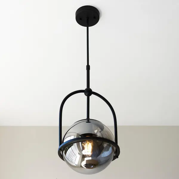 Erin Single Black Pendant C/W Smoked Shade