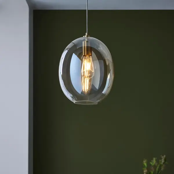 Kelda Oval Champagne Glass Pendant