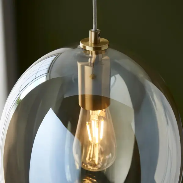 Kelda Oval Champagne Glass Pendant