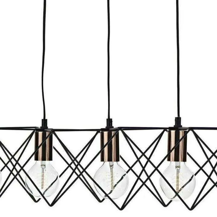 Midi 5 Light Bar Pendant Black