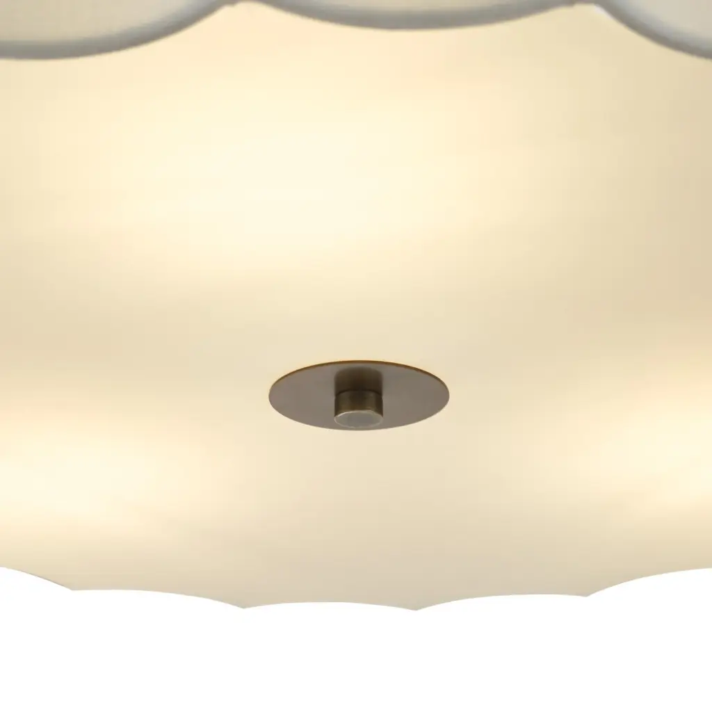 Noura 3 Light Bronze Ceiling Pendant with Ivory Shade