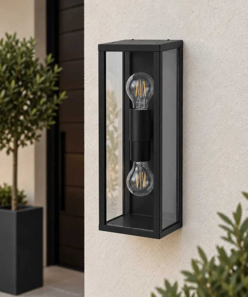 Parker Double Black Wall Light