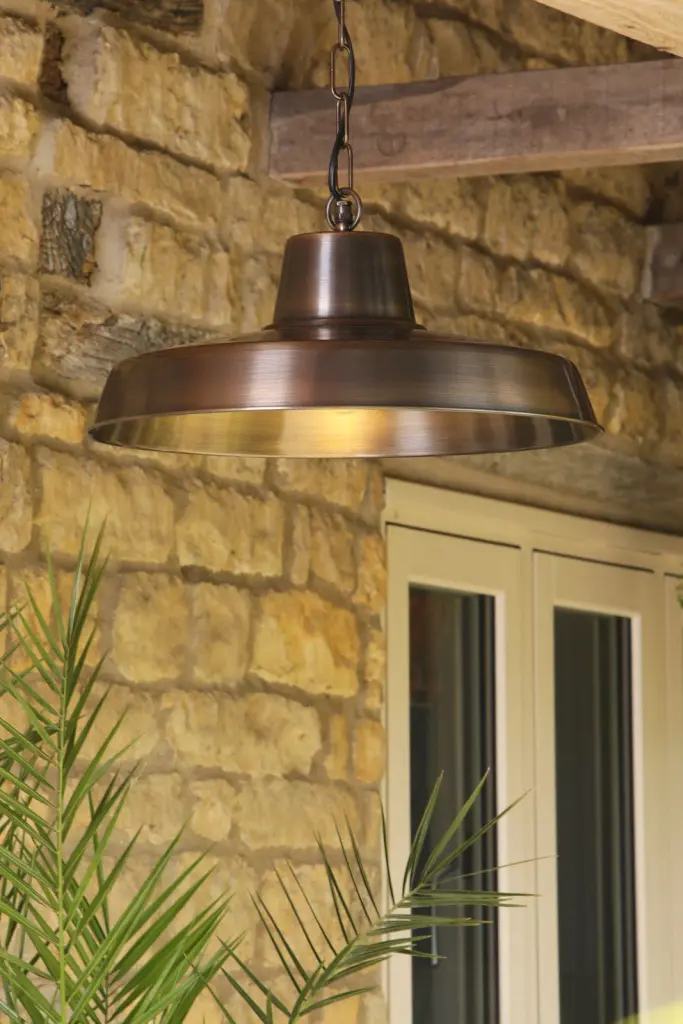 Penzance Antique Brass Outdoor Pendant IP23