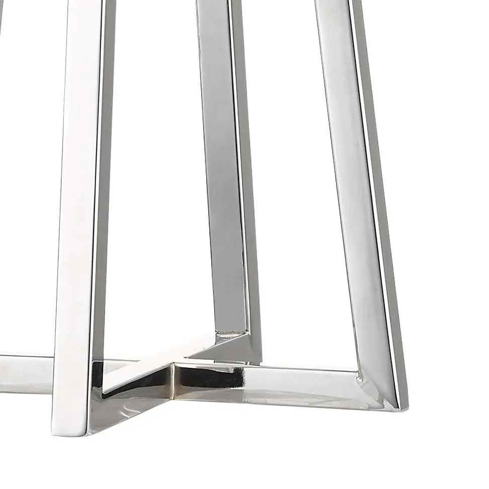 Plaza Polished Chrome Table Lamp c/w Square Shade