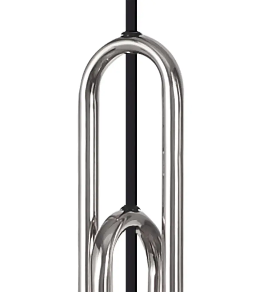 Meel 4 Light Polished Nickel Bar Pendant