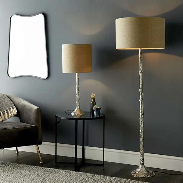 Rion Table Lamp in Polished Aluminium Finish Base Only