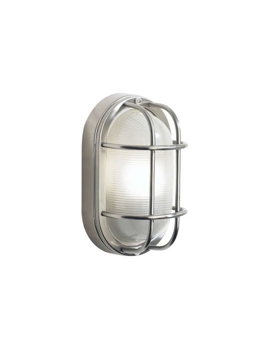 Salcombe Small Oval Steel Wall Light IP44