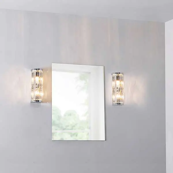 Shimmer 2 Light Wall Fitting in Chrome IP44