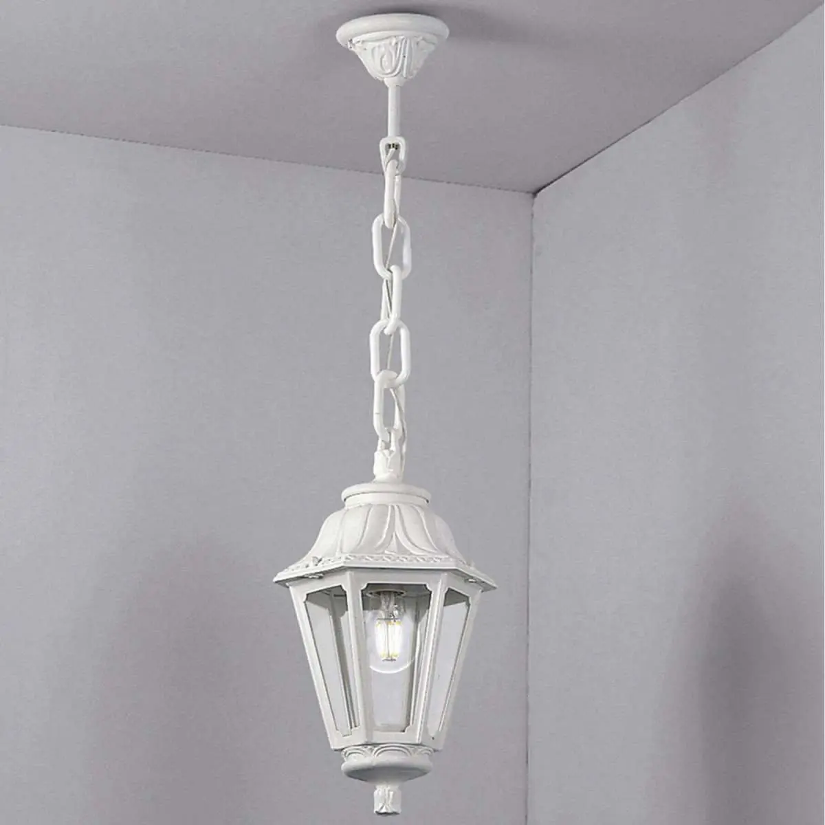 Sichem Anna E27 White Hanging Outdoor Lantern