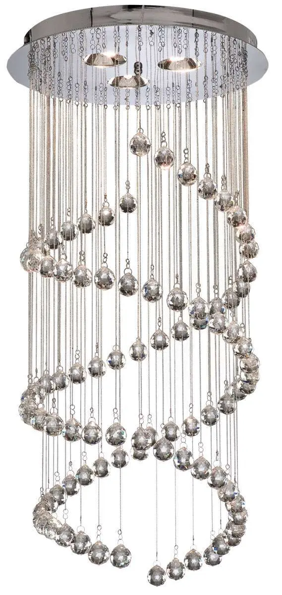 Searchlight 8843CC Spiral 5 Light Polished Chrome And Crystal