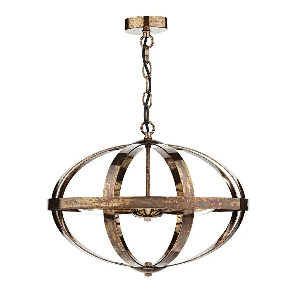 Symbol 3 Light Pendant Petrol Copper