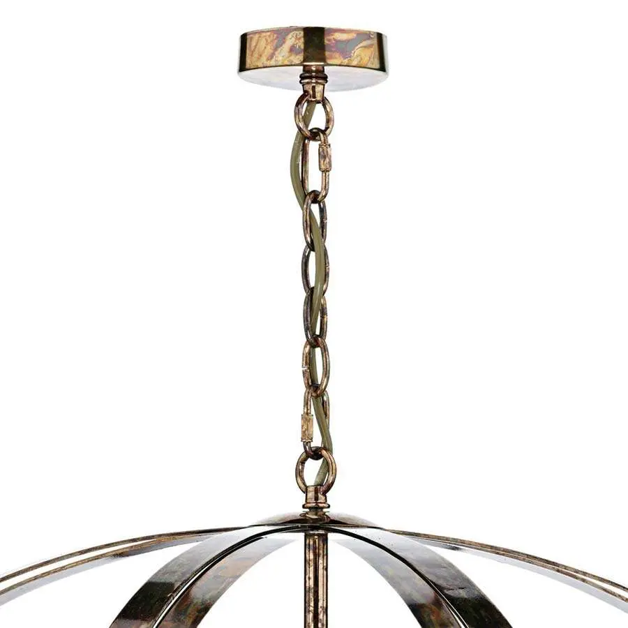 Symbol 6 Light Pendant Petrol Copper