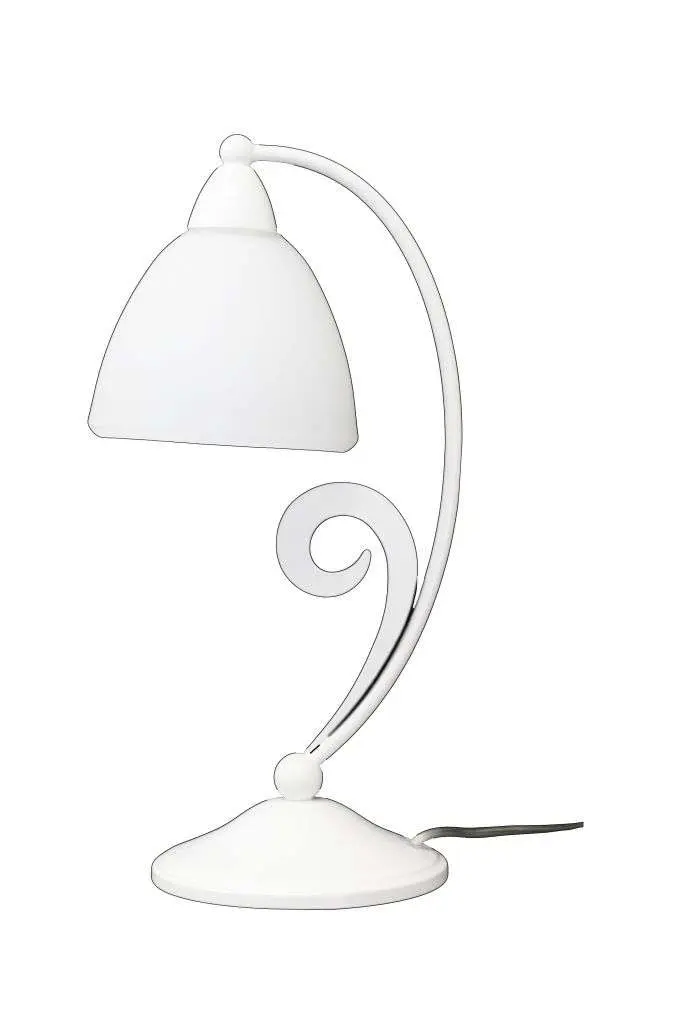 Layla Satin White Table Lamp