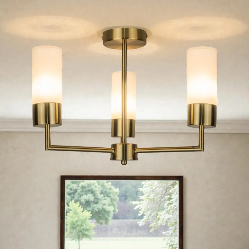 Talia 3 Light Semi Flush Fitting