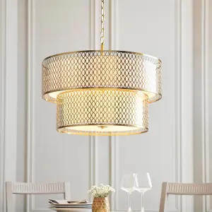 Cordero 6 Light Tiered Pendant in Gold Finish
