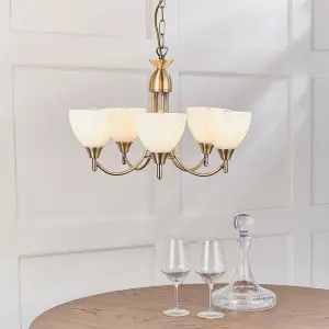 Alton 5-Light Antique Brass Dual Mount Fitting