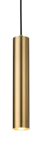 Max Modern Satin Brass Single Pendant
