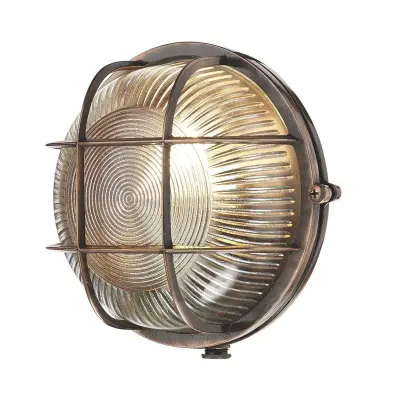 Admiral Round Wall Light Antique Copper