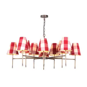 Aix 10 Light Antique Brass Pendant Fitting Only